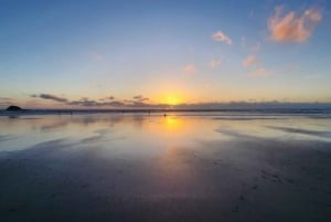 Oeste de Auckland: Puesta de sol con piscina termal y vista nocturna