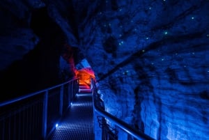 Au départ d'Auckland : Excursion d'une journée au ver luisant de Waitomo et aux grottes de Ruakuri