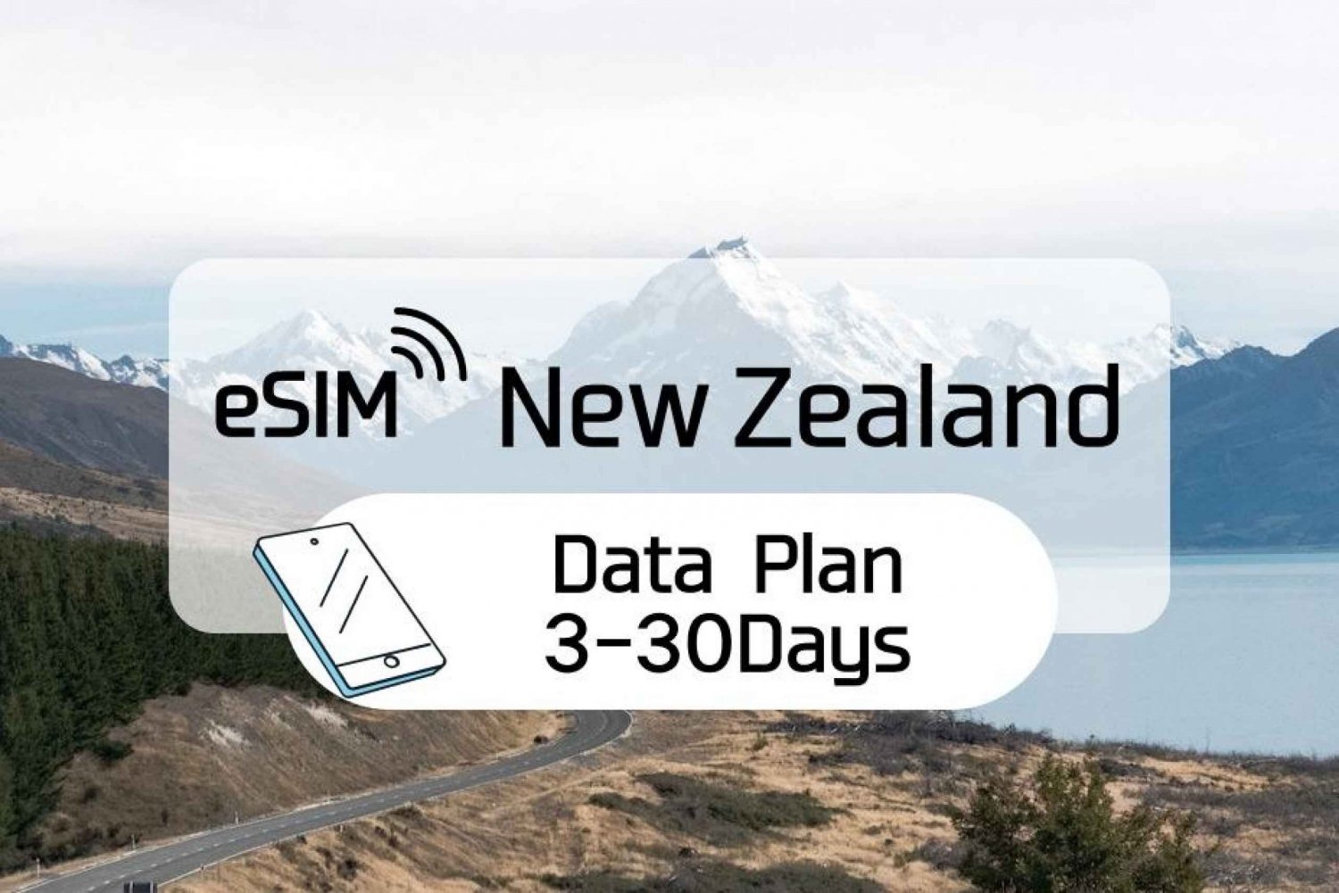 新西兰:eSim漫游数据计划.5-2GB /天)