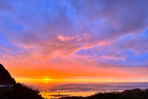 Oeste de Auckland: Puesta de sol con piscina termal y vista nocturna