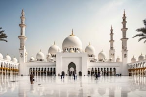 Från Dubai: Abu Dhabi Grand Mosque & Louvren Heldag