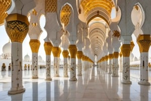 Depuis Dubaï : journée complète à la Grande Mosquée d'Abou Dhabi et au Musée du Louvre