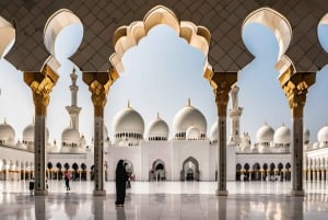 Depuis Dubaï : journée complète à la Grande Mosquée d'Abou Dhabi et au Musée du Louvre