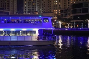 Cena en crucero de lujo en dhow por el puerto deportivo de Dubai (catamarán)