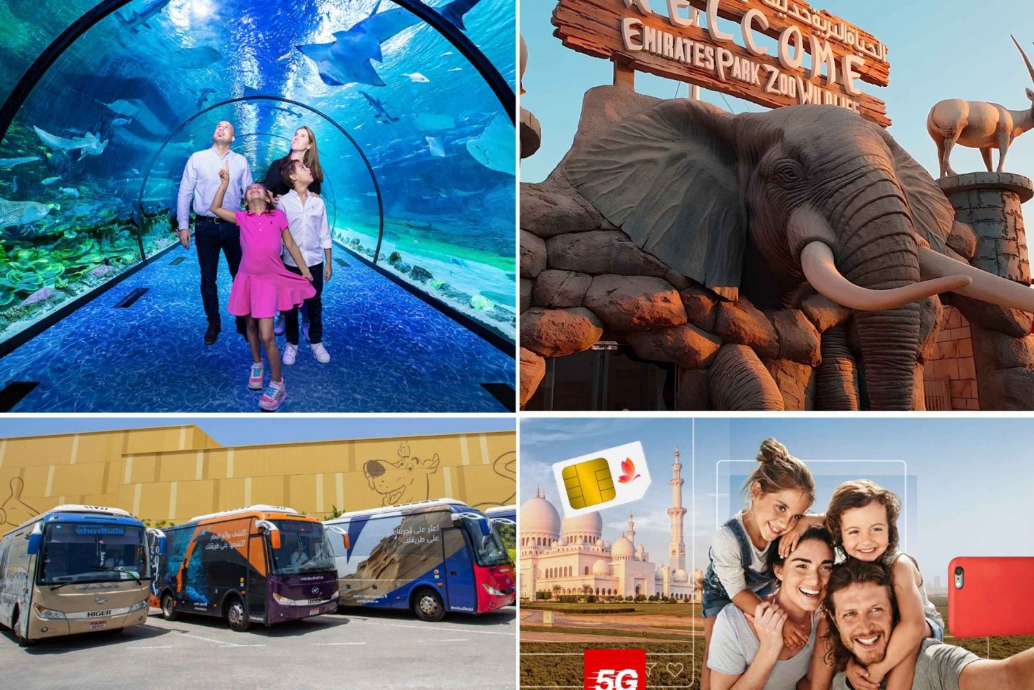 The National Aquarium & Emirates Park Zoo with Bonus 2GB SIM