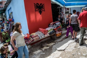 Albanian järvialue Ohridista ja Strugasta.