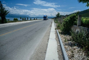 Albanian järvialue Ohridista ja Strugasta.