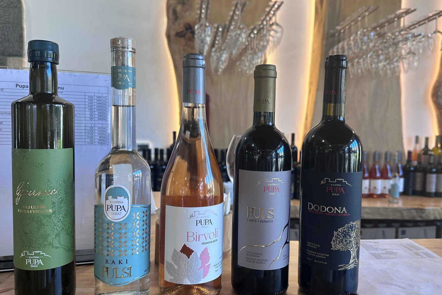 Berat : visite et dégustation à la cave Pupa