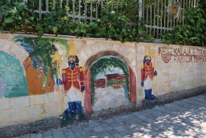 De communistische kanten en het historische centrum van Tirana