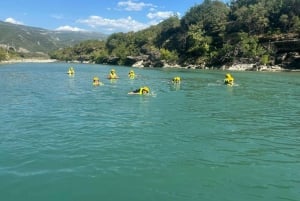 From Durrës Golem: Vjosa Rafting & Benja Thermal Baths Tour