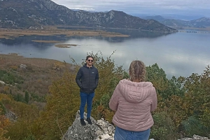 Fra Podgorica: Cijevna-vandfald, Skadar-søen og Old Bar