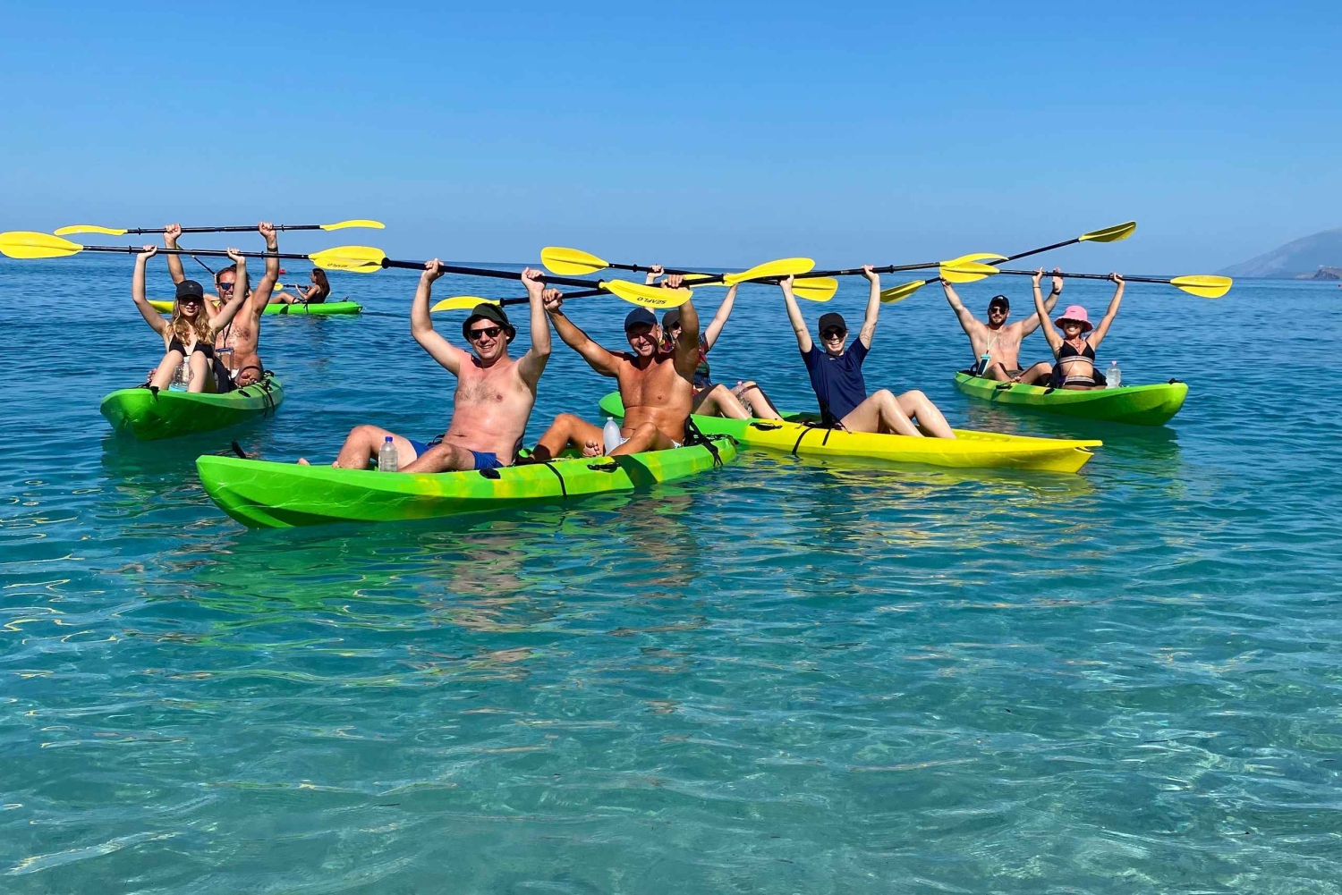 Från Saranda: Lukova kajak- och SUP-tur med transfer