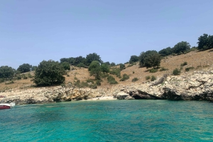 Saranda:Boat Tour to Kroreza with snorkelling,&umbrellas