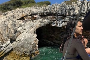 Saranda:Boat Tour to Kroreza with snorkelling,&umbrellas