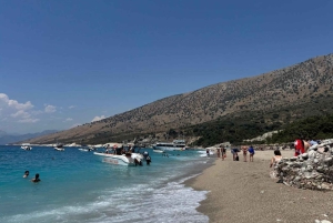 Saranda:Boat Tour to Kroreza with snorkelling,&umbrellas