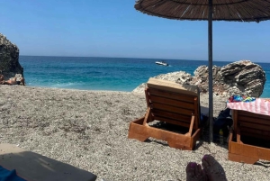 Saranda:Boat Tour to Kroreza with snorkelling,&umbrellas