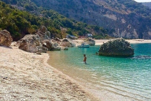 From Sarandë:Private boat cruise in hiden beaches.