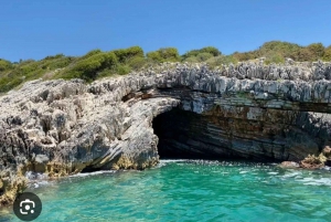 From Sarandë:Private boat cruise in hiden beaches.