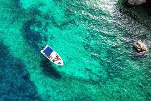 From Sarandë:Private boat cruise in hiden beaches.