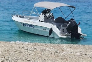 From Sarandë:Private boat cruise in hiden beaches.