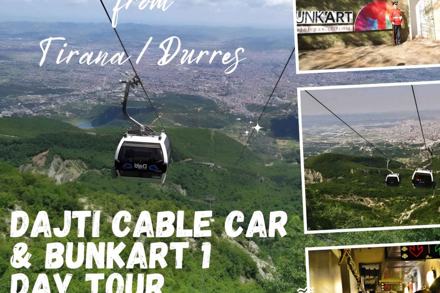 From Tirana / Durres: Dajti Mountain Cable Car & BunkArt 1