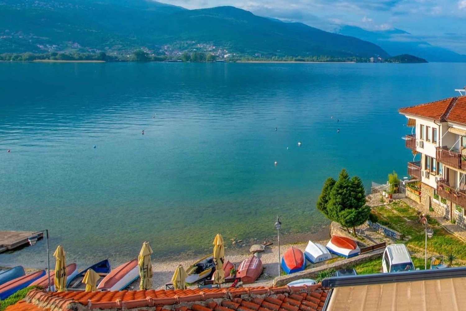 Fra Tirana/Durrës/Golem til Ohrid, Lin, besøg i Saint Naum