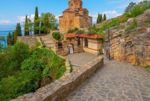 Fra Tirana/Durrës/Golem til Ohrid, Lin, besøg i Saint Naum