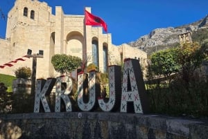 From Tirana: Kruja Castle, Old Bazaar & Sari Salltik View