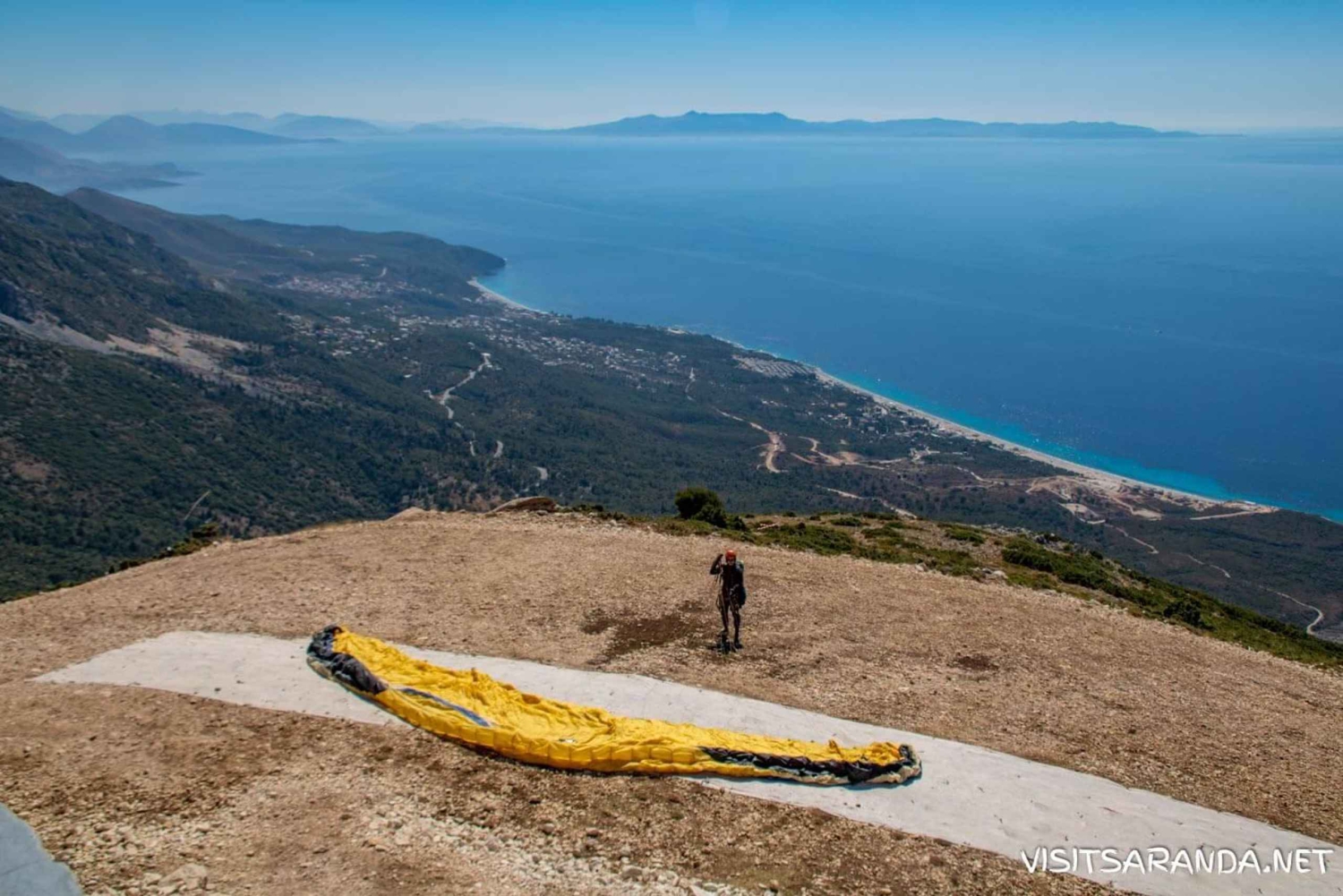 From Tirana:Sazan,Karaburun Beach tour &Paragliding in Vlora