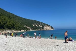 From Tirana:Sazan,Karaburun Beach tour &Paragliding in Vlora
