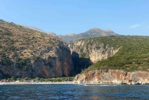 From Tirana:Sazan,Karaburun Beach tour &Paragliding in Vlora