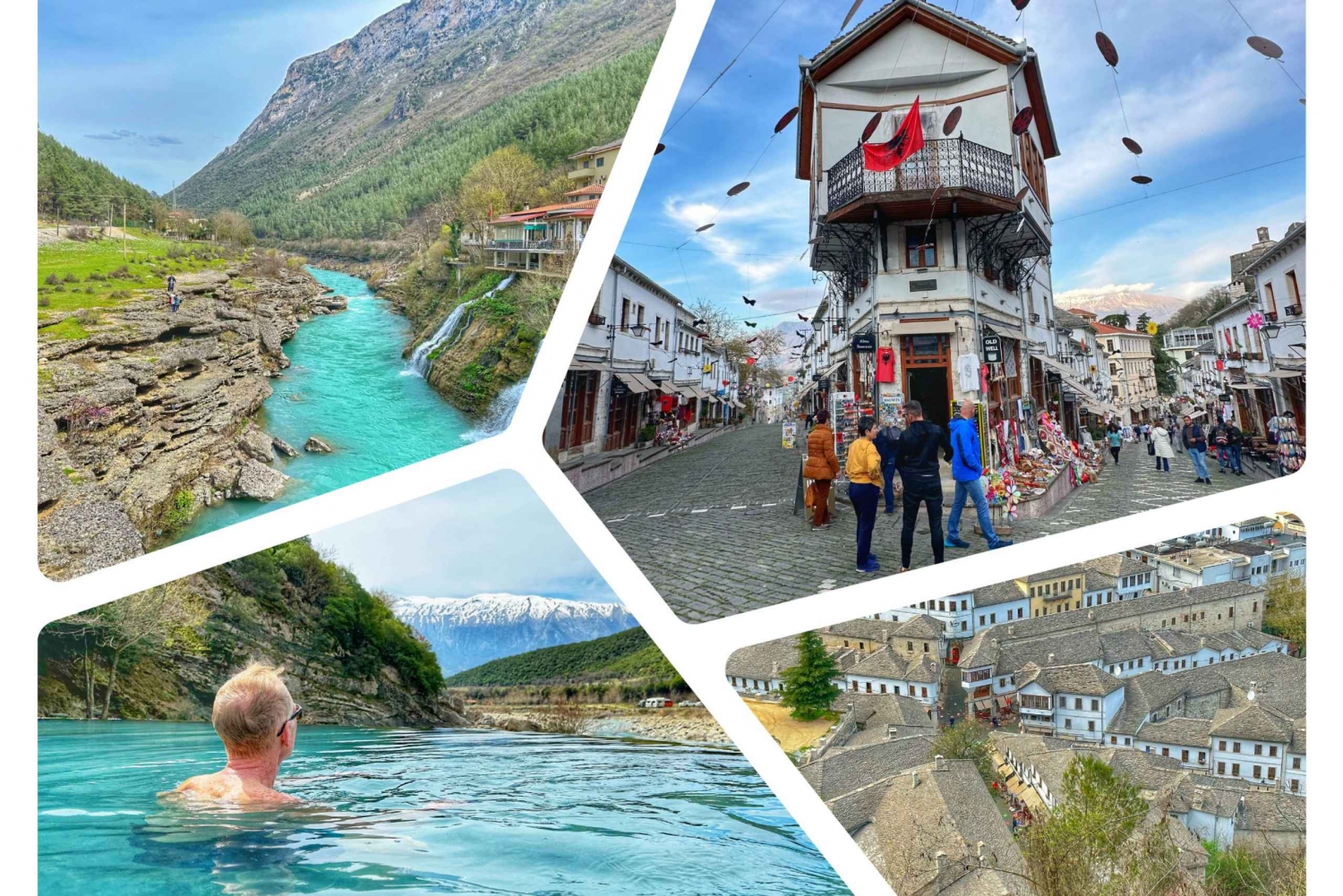 From Tirana: Visit Gjirokastra & enjoy hot springs in Permet