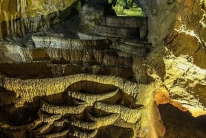 From Tirana: White Drin Waterfall, Zip Line, and Cave Tour