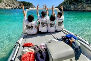 Da Valona: Grotta delle Gemme Blu e tour della Baia di Grama in motoscafo