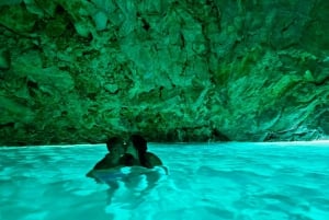 Da Valona: Grotta delle Gemme Blu e tour della Baia di Grama in motoscafo