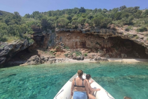 Desde Vlorë: Cueva de Haxhi Ali y Excursión en lancha rápida a Karaburun
