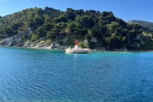 De Vlore: Excursão de lancha rápida à caverna Haxhi Ali com mergulho com snorkel