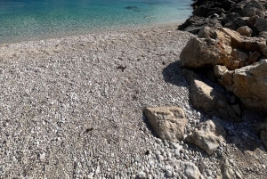 De Vlore: Excursão de lancha rápida à caverna Haxhi Ali com mergulho com snorkel