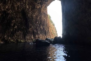 De Vlore: Excursão de lancha rápida à caverna Haxhi Ali com mergulho com snorkel