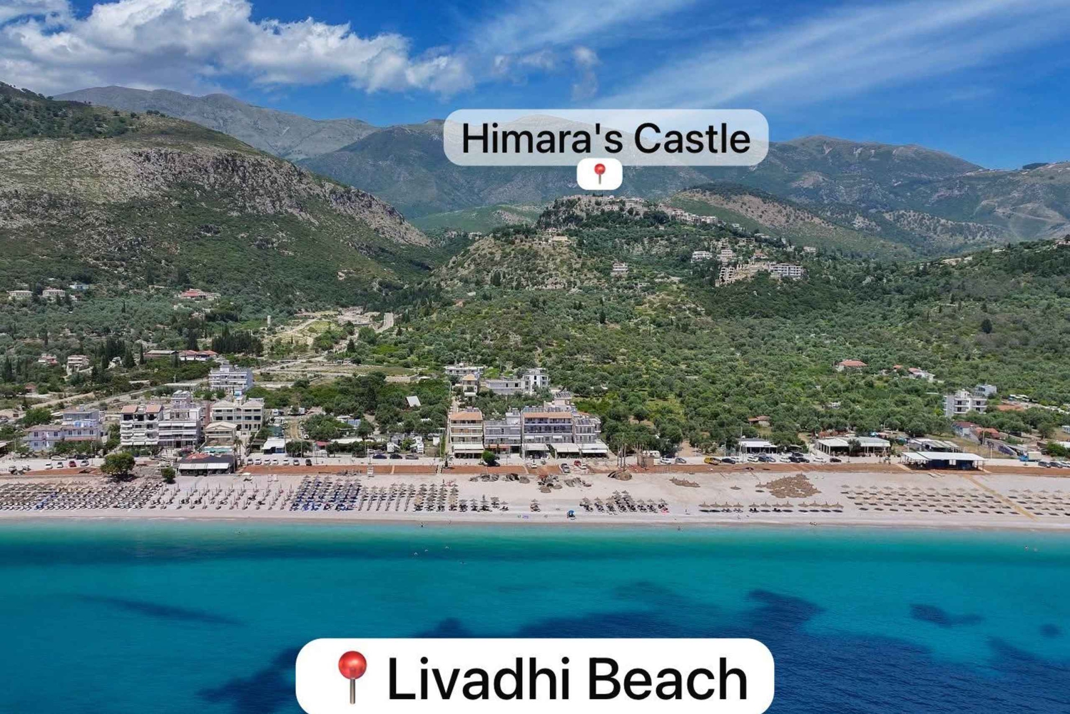 Passeio de barco em pequenos grupos pela costa de Himara (norte e sul) com duração de 3,5 horas