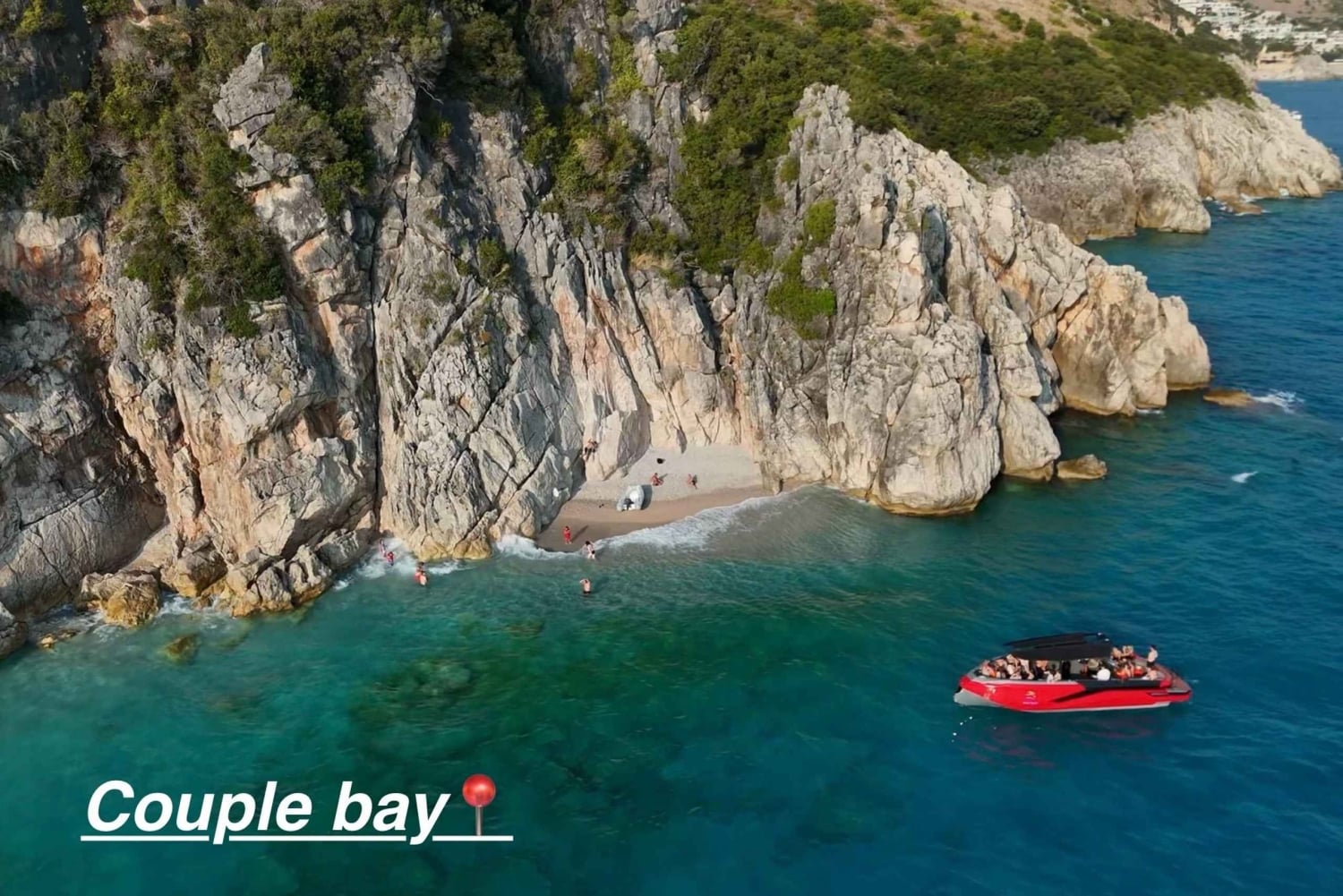 Himare: Båttur i solnedgången med badstopp