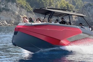 Himare: Båttur i solnedgången med badstopp