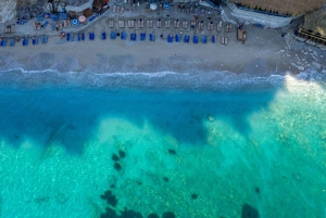 Tour en bateau de Ksamil à Pulebardha, à la grotte des pigeons et plongée avec tuba
