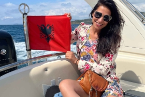 Ksamil Pigeon Cave Snorkling gratis Drycker Speedbåt I grupp