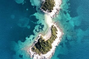 Ksamil: Speedbådstur til tvillingeøerne med gruppe med stop