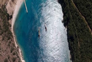 Excursion en bateau pélagique 7 destinations : boisson + plongée avec tuba + parasol.