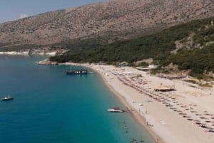 Excursion en bateau pélagique 7 destinations : boisson + plongée avec tuba + parasol.