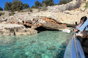 Passeio de barco pelágico 7 destinos: bebida + snorkel + guarda-sol️‍