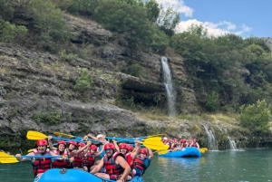 Permet: Rafting-Tour mit Klippenspringen und Thermalbädern