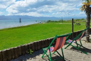 Podgorica: Besøk i Albania, Skadarsjøen og Rozafa slott